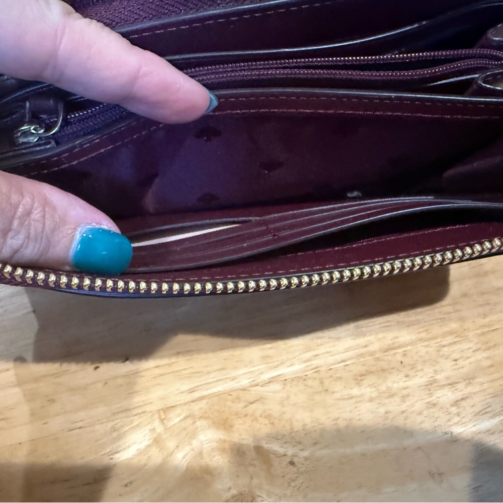 Kate Spade Deep Red Leather Wallet - Picture 5 of 10